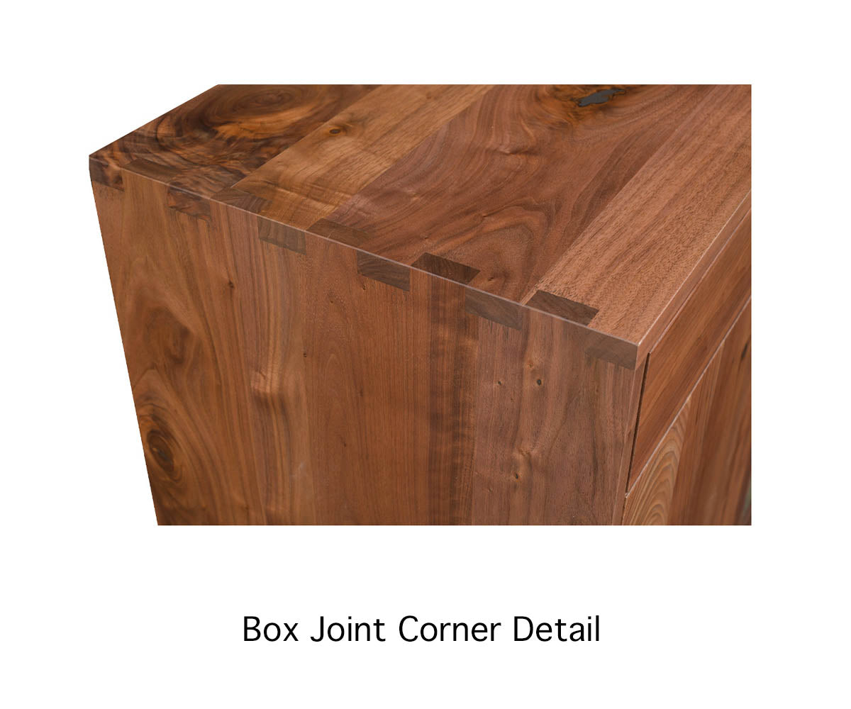 Mid Century Box Joint TV Console