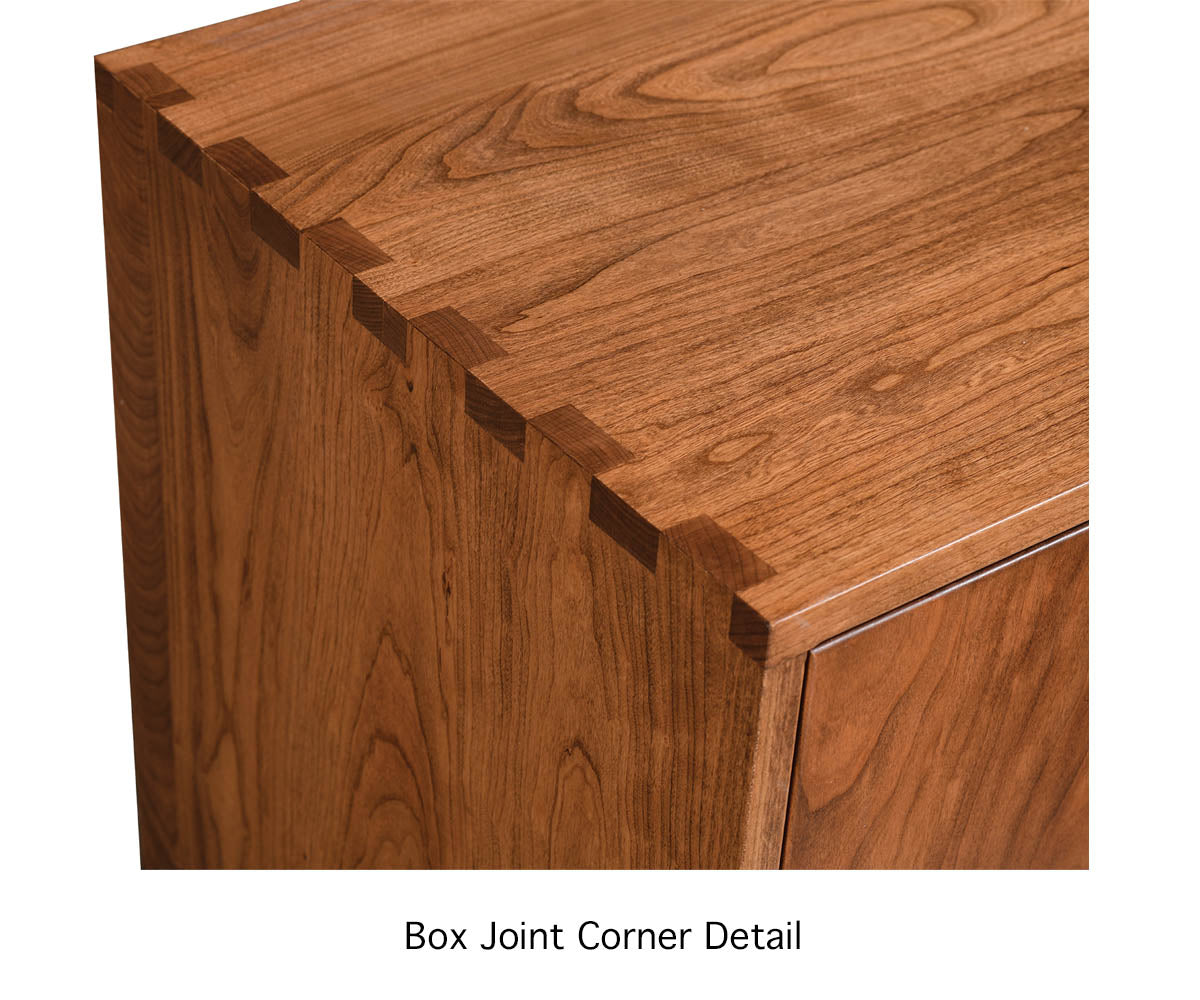 Mid Century TV Console with Box Joints