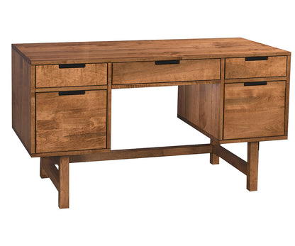 Mid Century Writing Desk with 2 File Drawers