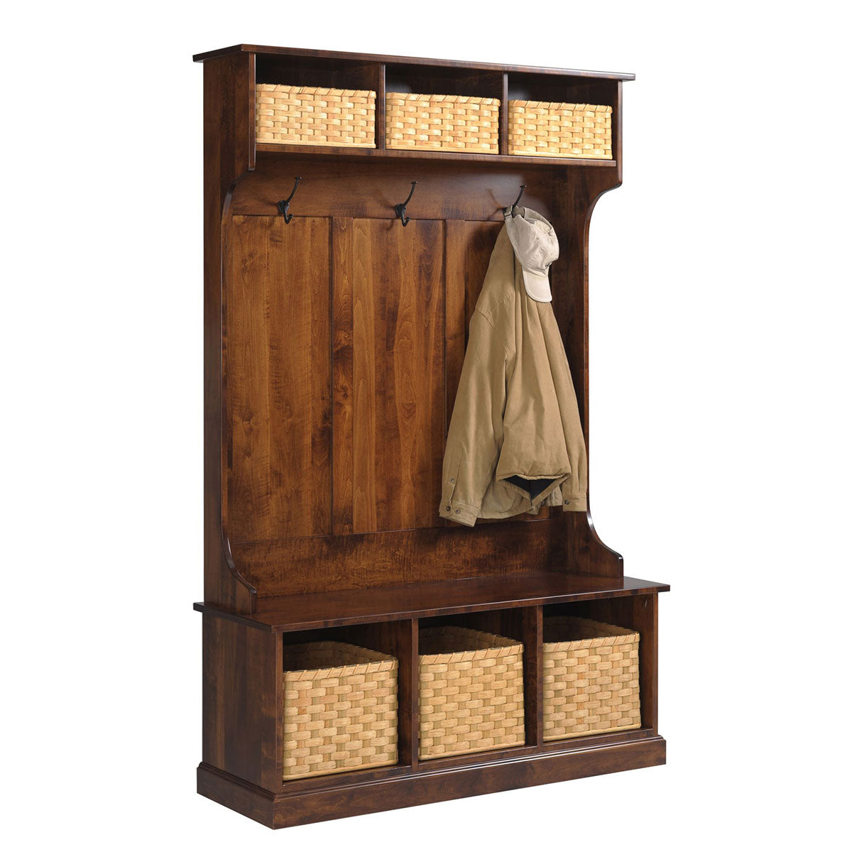 Basket Bench Hall Seat - 50" Wide