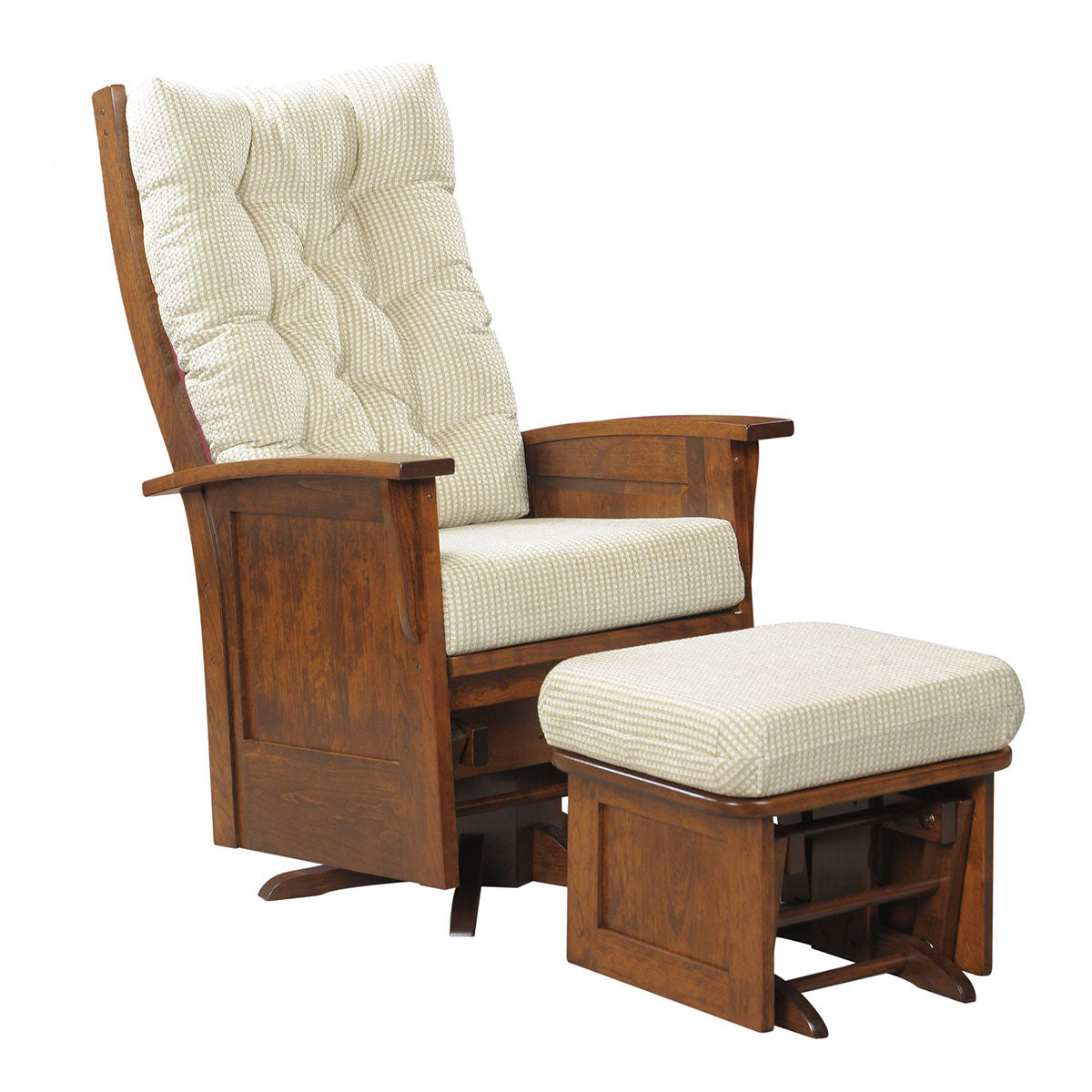 Deluxe Mission Swivel Glider with Solid Side Panels – Amish Traditions