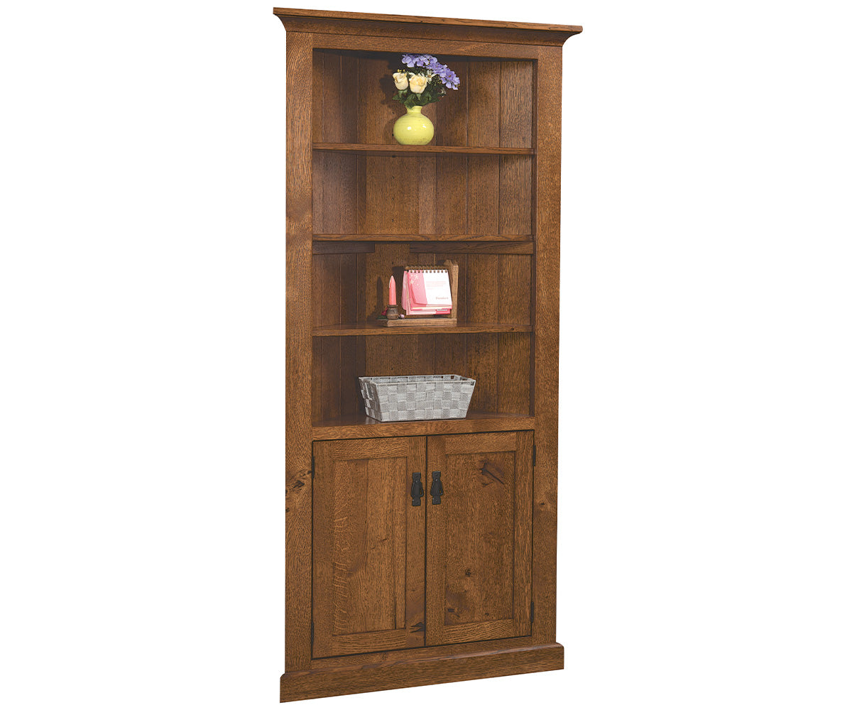 Mission Corner Bookcase