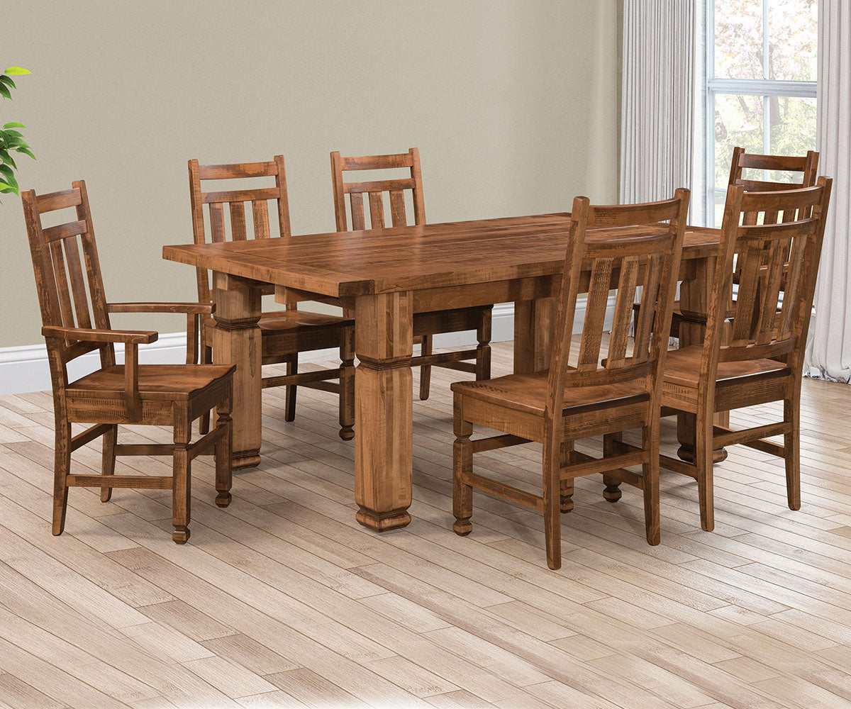 Montreal Estate Saw-Marked Farmhouse Table