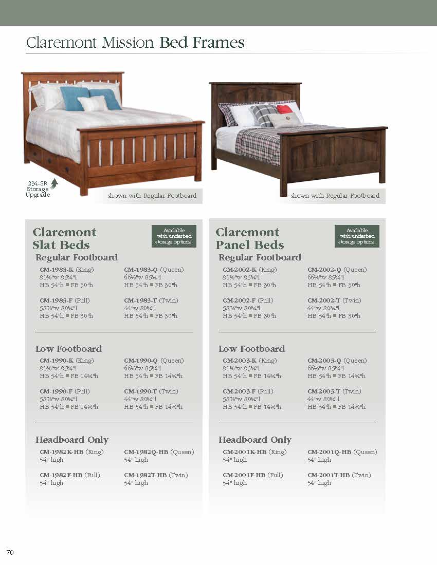 Claremont Mission Bedroom Set