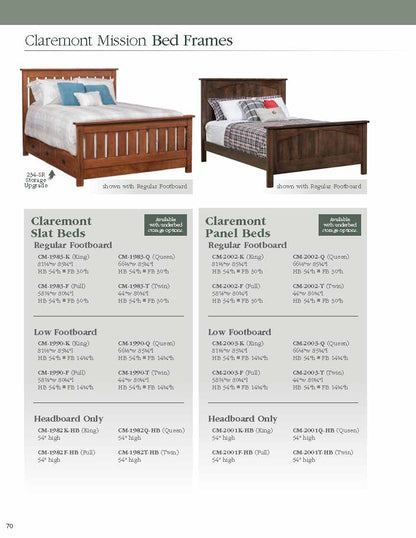 Claremont Mission Bedroom Set