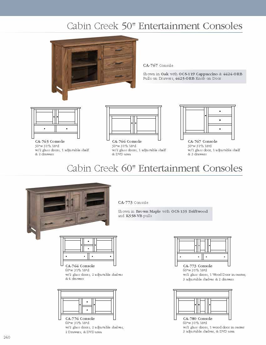 Cabin Creek 50" Entertainment Console