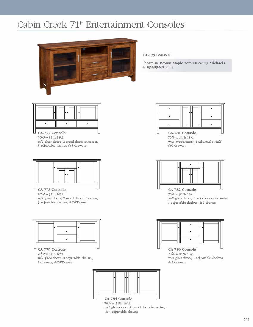 Cabin Creek 84" Entertainment Console