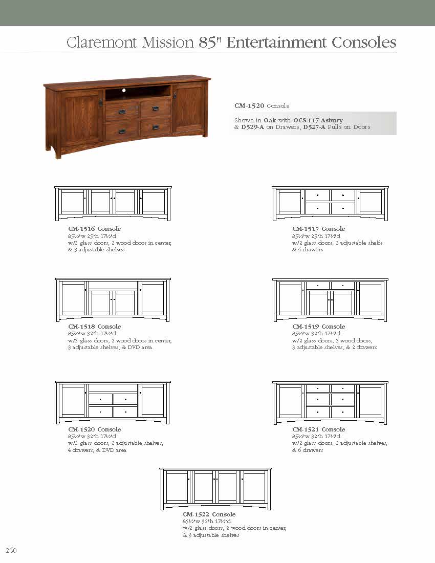 Claremont Mission 51" Entertainment Console