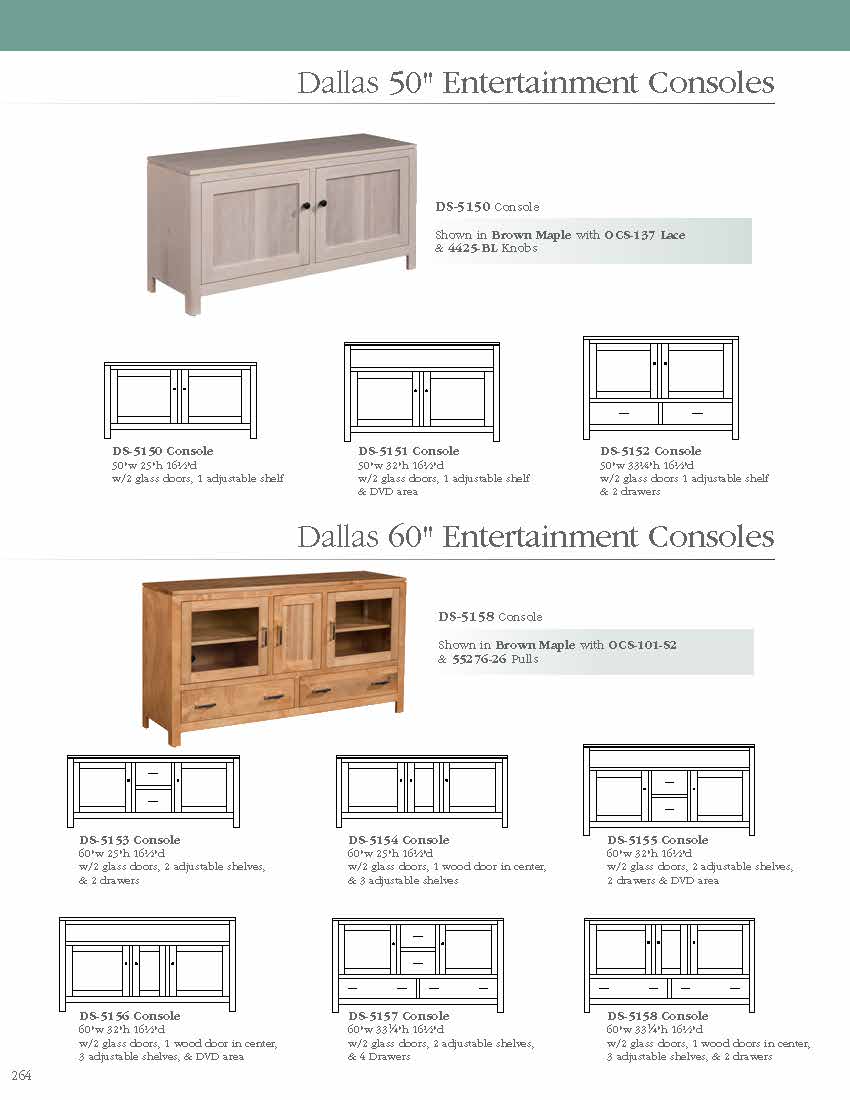 Dallas 60" Entertainment Console