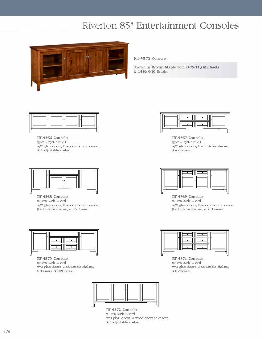 Riverton 61" Entertainment Console
