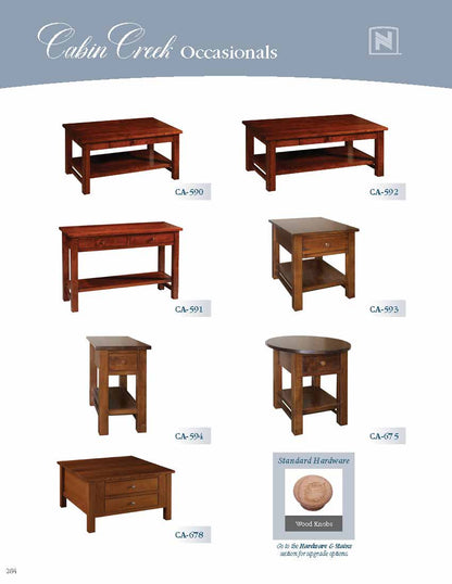 Cabin Creek Sofa Table w/2 Drawers