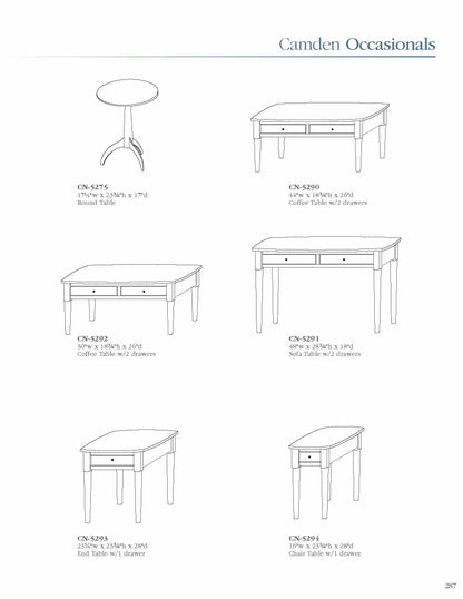 Camden Sofa Table w/2 Drawers