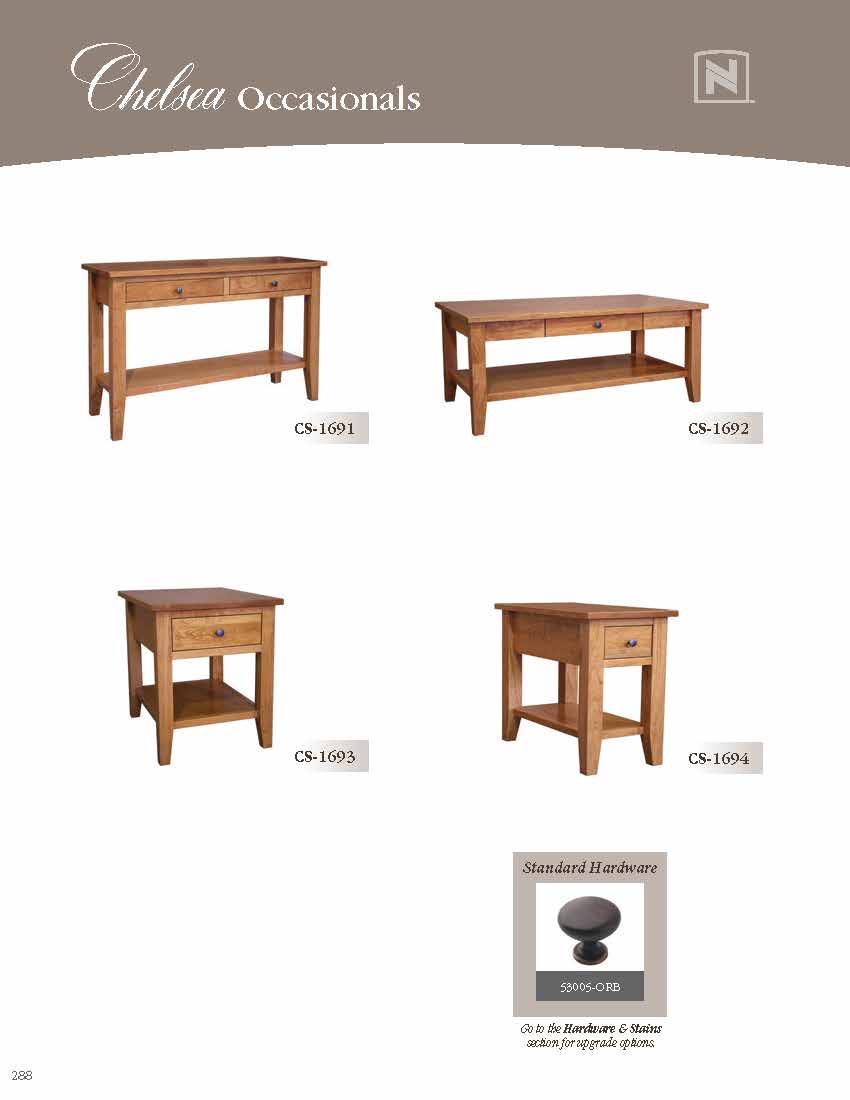 Chelsea Sofa Table w/2 Drawers