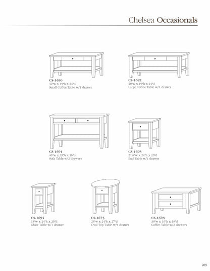 Chelsea Sofa Table w/2 Drawers