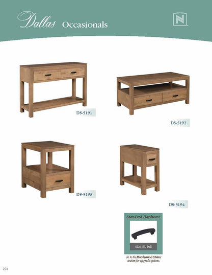 Dallas Sofa Table w/2 Drawers