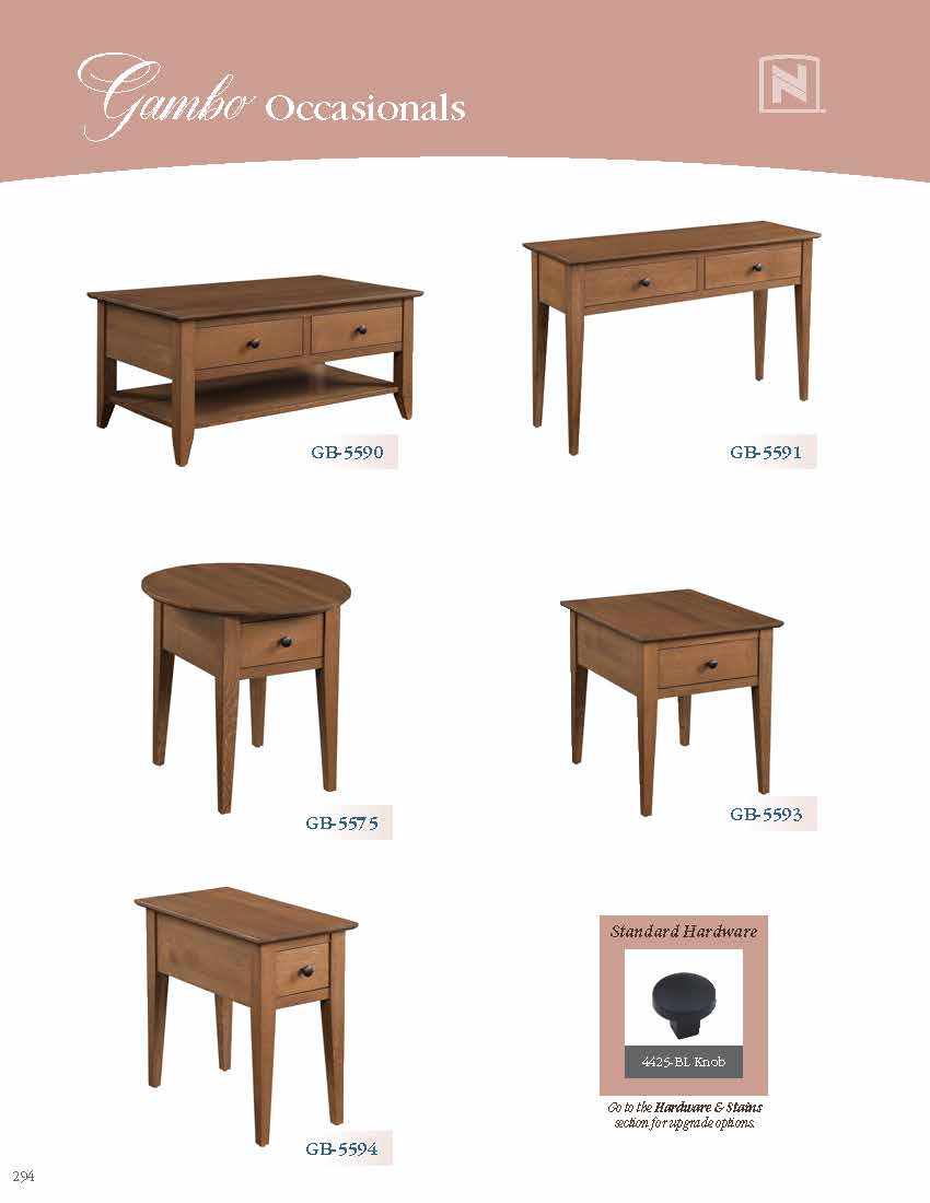 Gambo Sofa Table w/2 Drawers