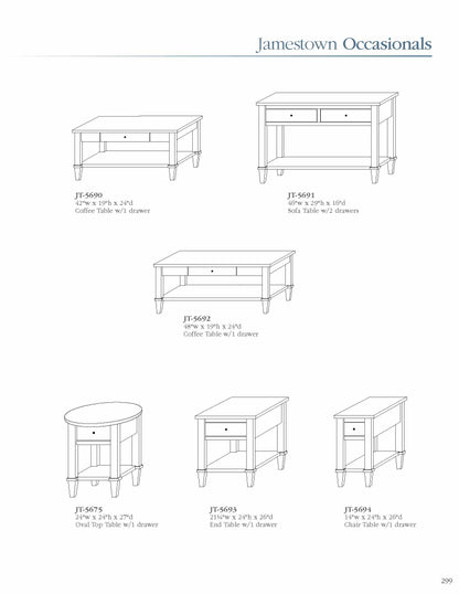 Jamestown Sofa Table w/2 Drawers