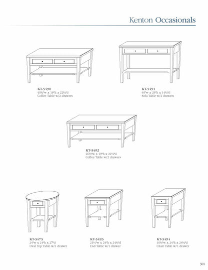 Kenton Sofa Table w/2 Drawers