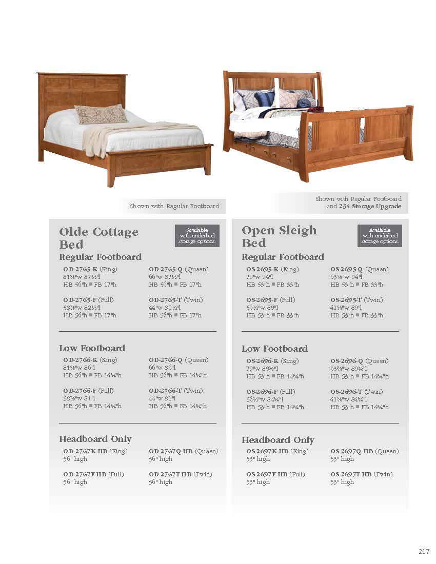 Open Sleigh Bed