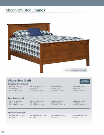 Shoreview Bed with Regular Footboard