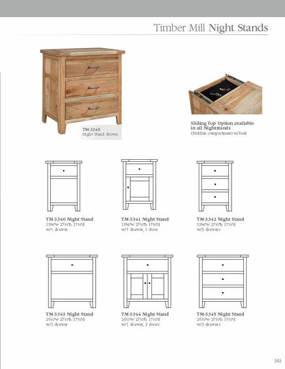 Timber Mill Bed with 234-SR Storage Upgrade and Regular Footboard