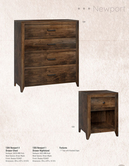 Newport 1 Drawer Nightstand