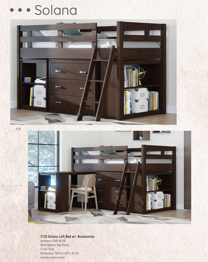Sedona Twin x TwinBunk Bed With Bookcase