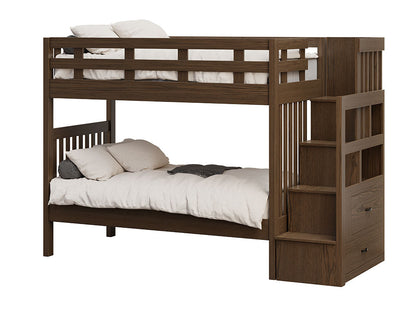 Kingston Twin xTwin Bunk Bed with Staircase