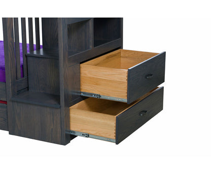 Kingston Twin xTwin Bunk Bed with Staircase