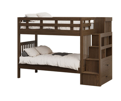 Kingston Twin xTwin Bunk Bed with Staircase