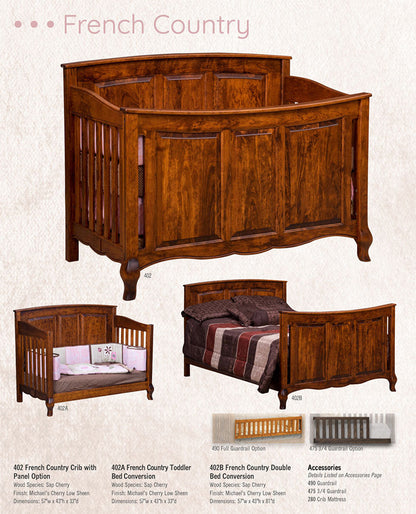 French Country 3 Drawer Dresser w/Door / Changing Table