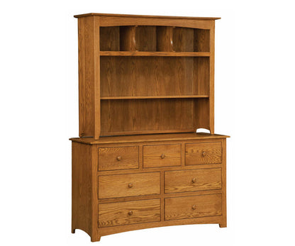Monterey 7 Drawer Dresser With Hutch Top