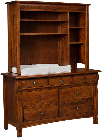 Castlebury 7 Drawer Dresser With Hutch Top
