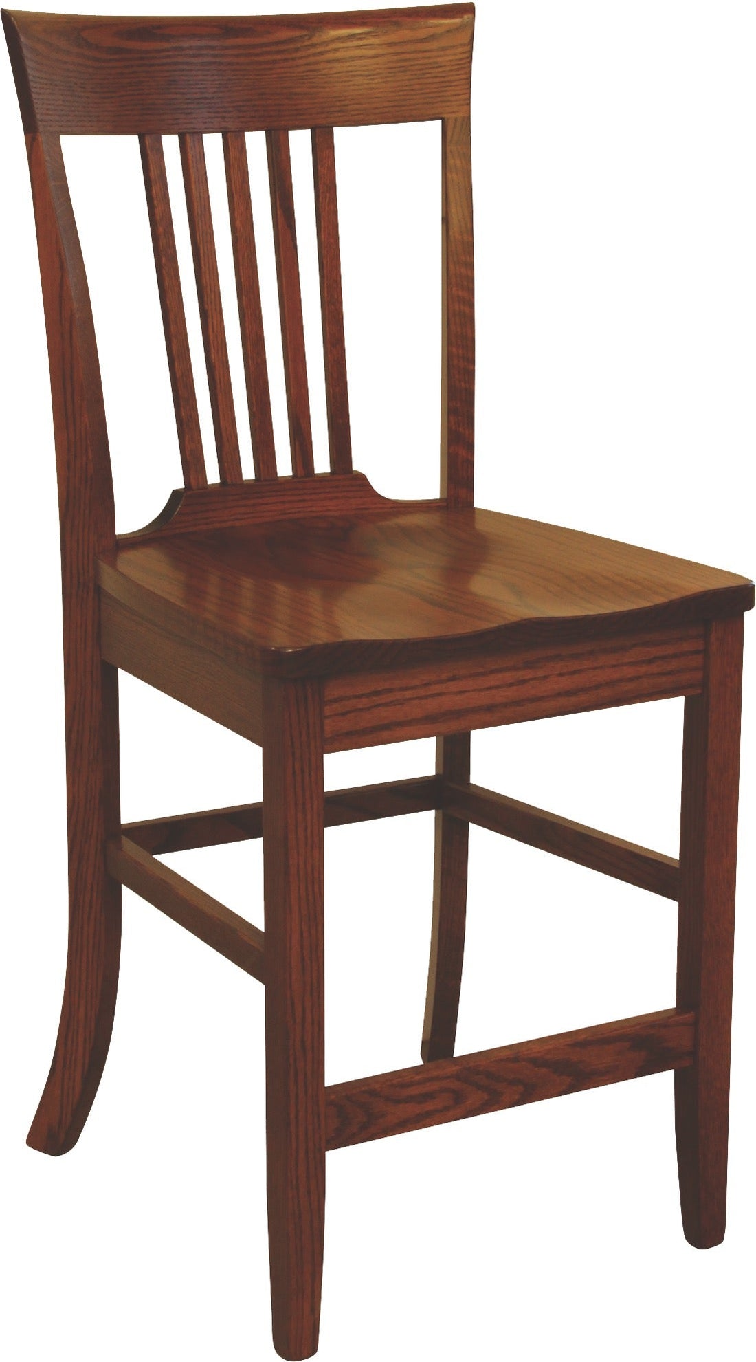 Old World _x0093_OW_x0094_ Shaker 5-Slat Bar Stool