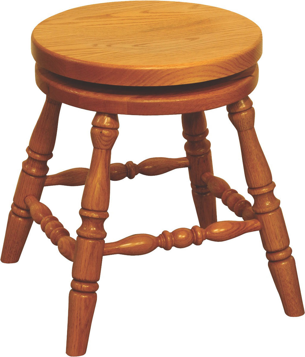 Turned Leg Swivel Bar Stool