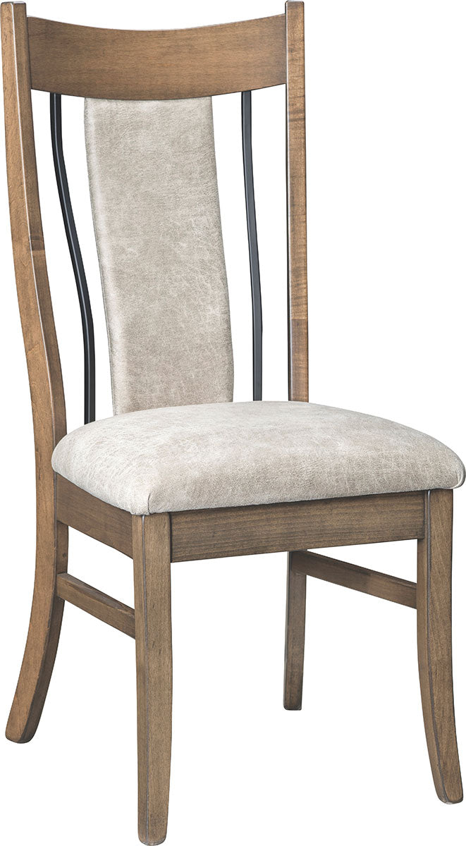 Eagle Chair with Wrought Iron and Fabric Back and Seat