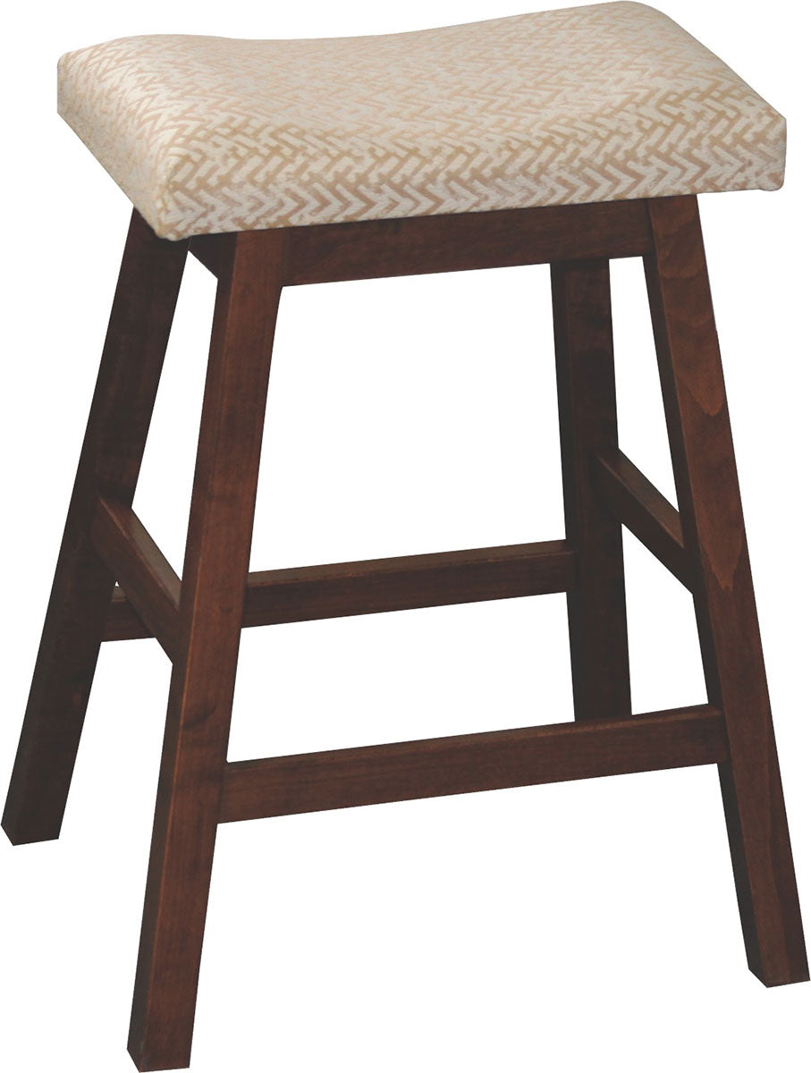 Wave Bar Stool with Fabric Seat