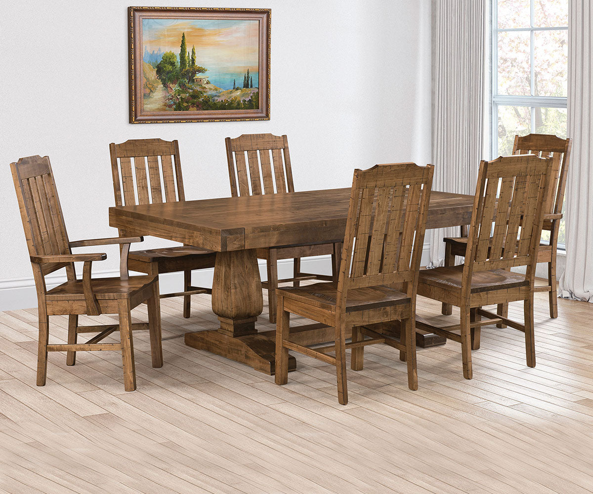 Omaha Saw-Marked Farmhouse Table