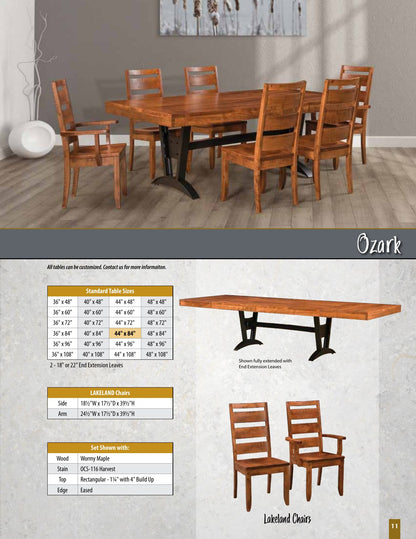 Ozark Saw-Marked Farmhouse Table catalog page
