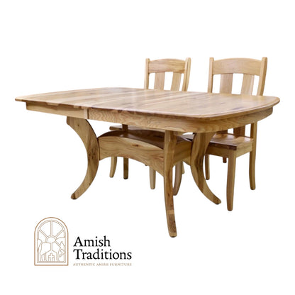 Galveston Double Pedestal Table in Rustic Hickory