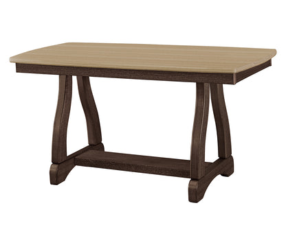 Poly Coffee Table with Trestle Base