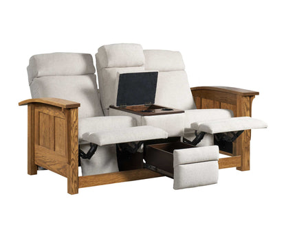 Shaker Center Console Recliner Love Seat