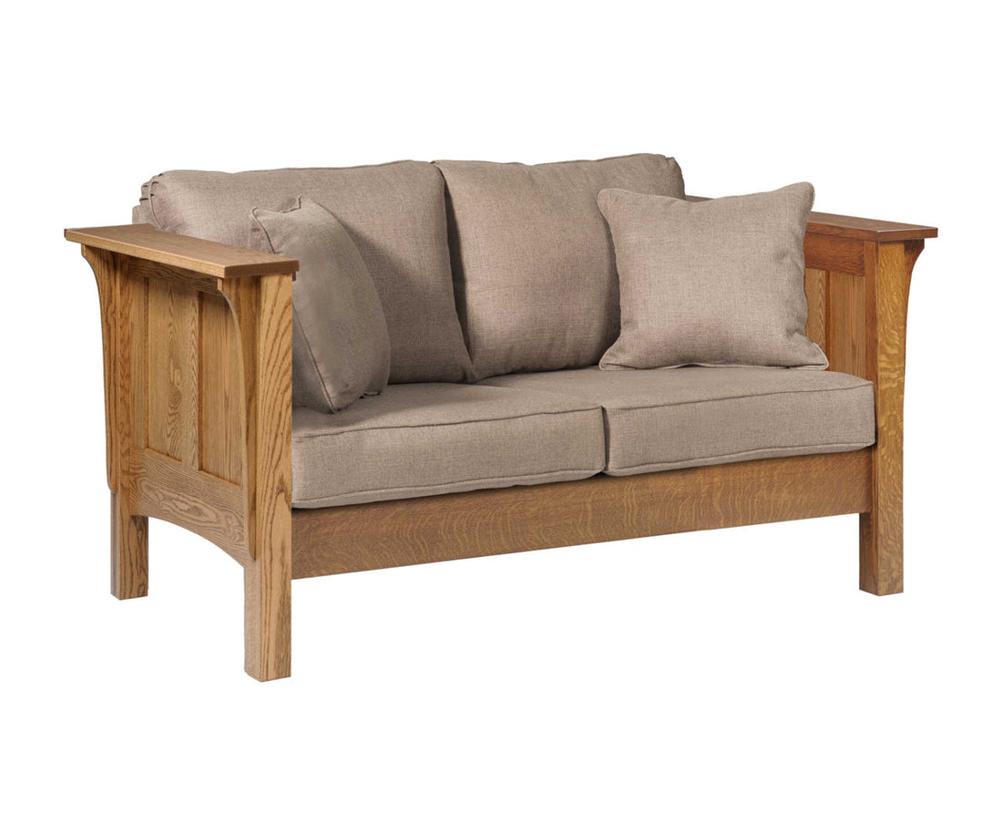 Shaker Love Seat  with Reversible Cushions