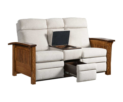 Mission Center Console Recliner Love Seat