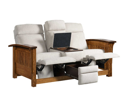 Mission Center Console Recliner Love Seat