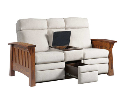 Country Mission Center Console Recliner Love Seat