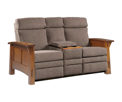 Country Shaker  Center Console Recliner Love Seat