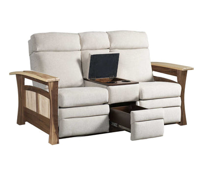 Shaker Gateway Center Console Recliner Love Seat