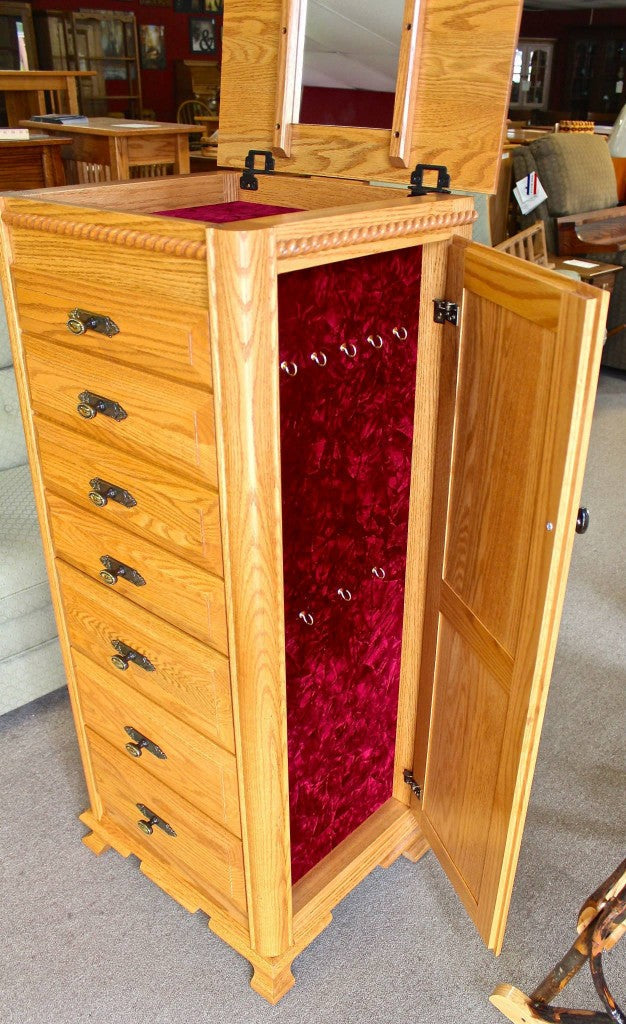 Deluxe Jewelry Armoire with Berkshire Trim