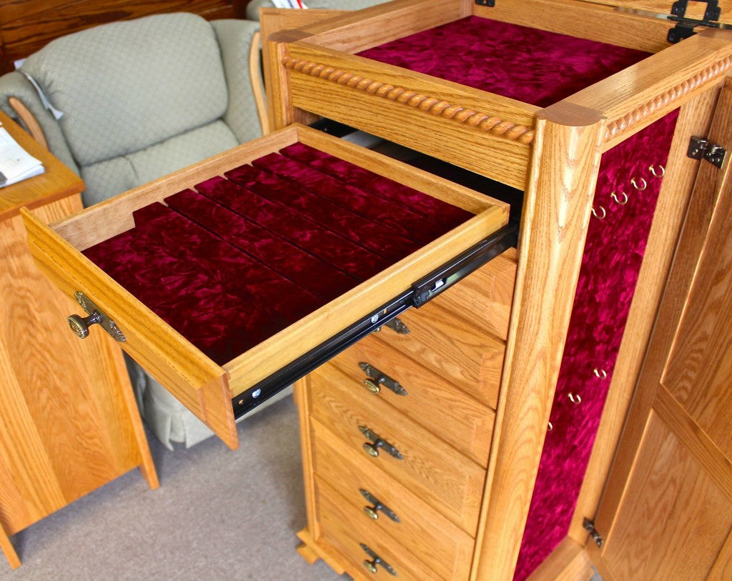 Deluxe Jewelry Armoire with Berkshire Trim